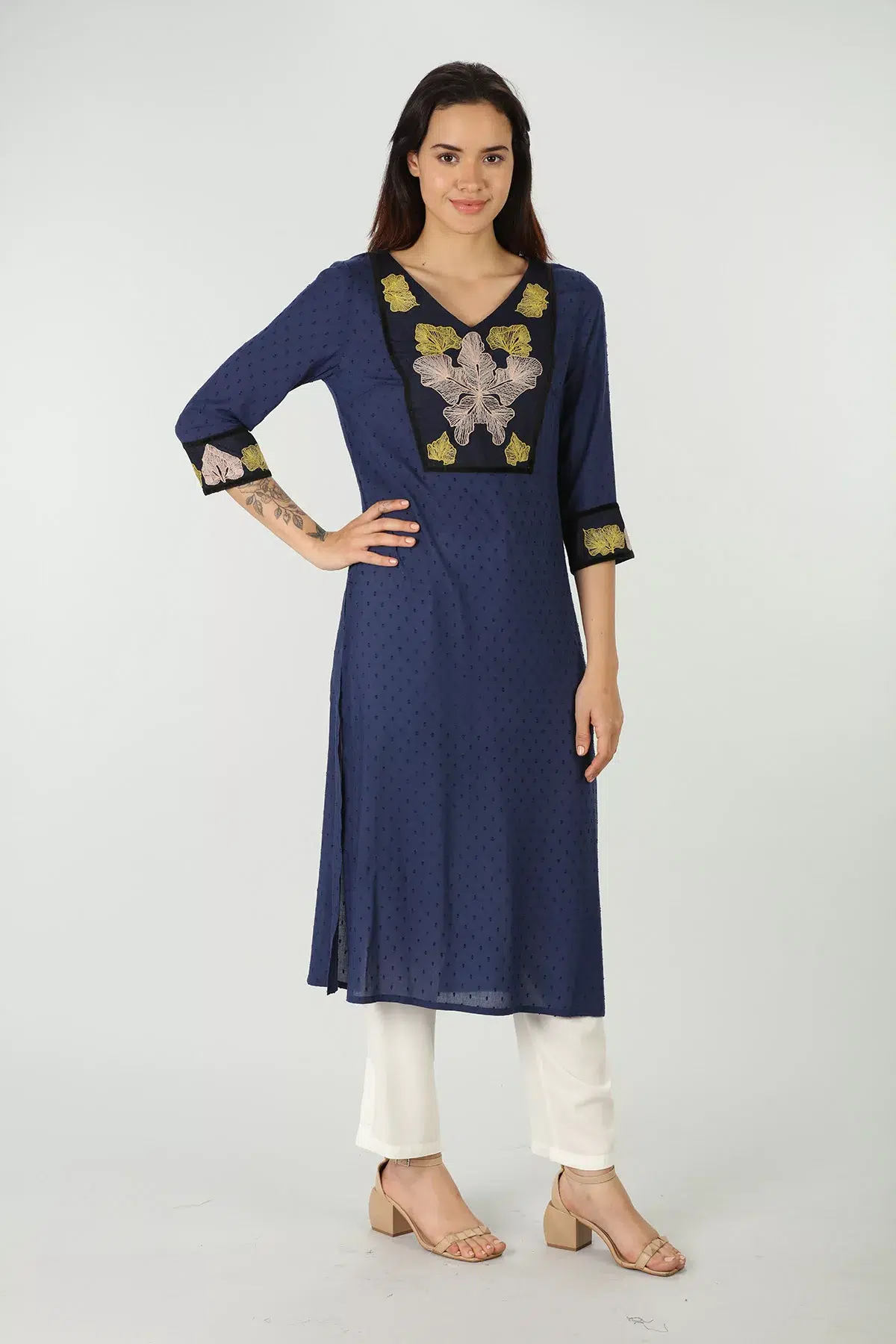 Blue Kurti Long For Women