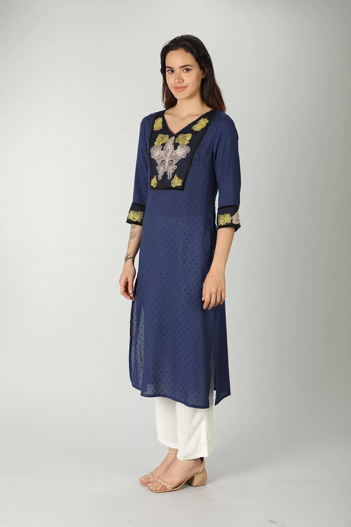 Blue Kurti Long For Women