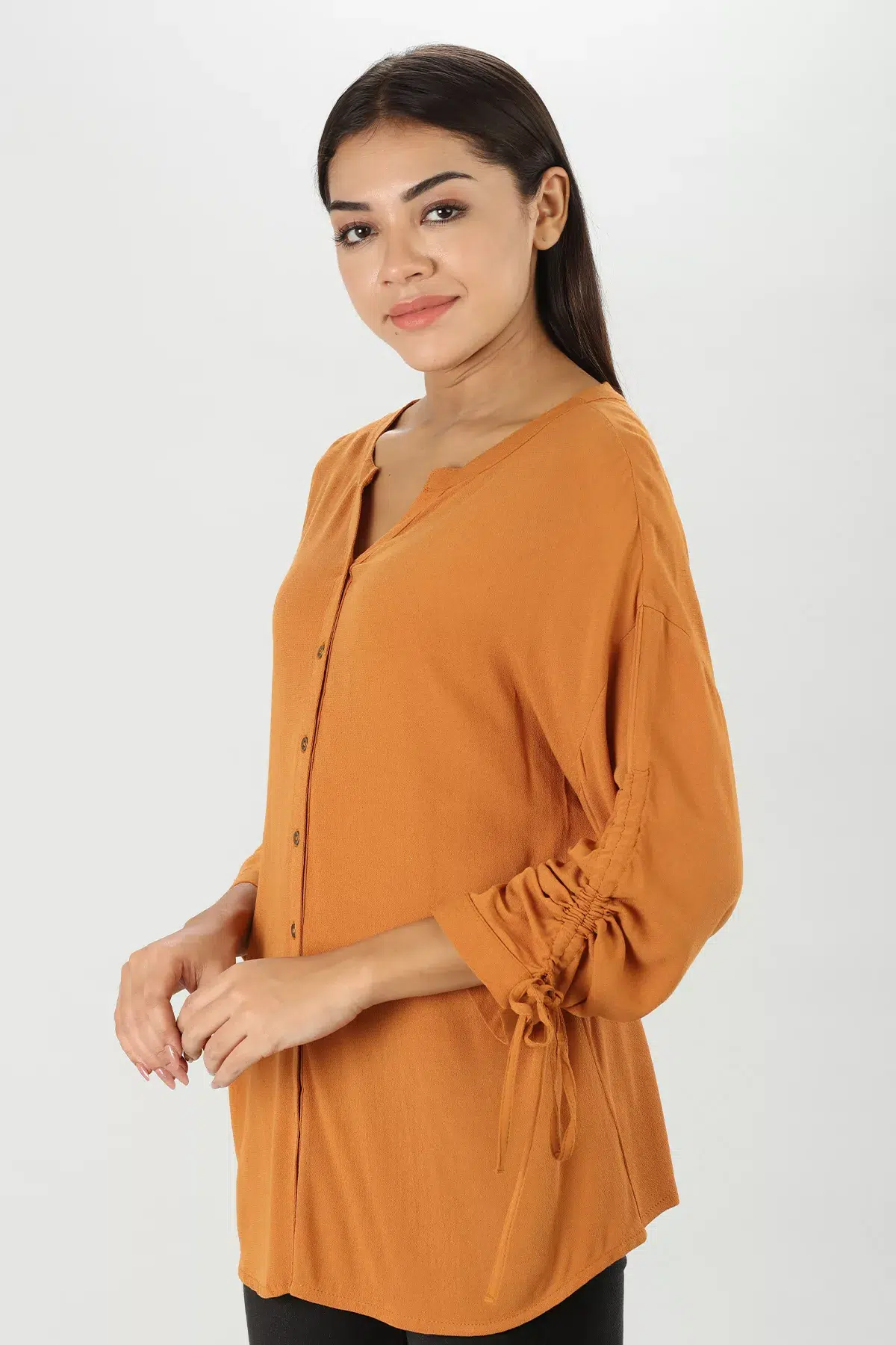Solid Orange Top Ladies