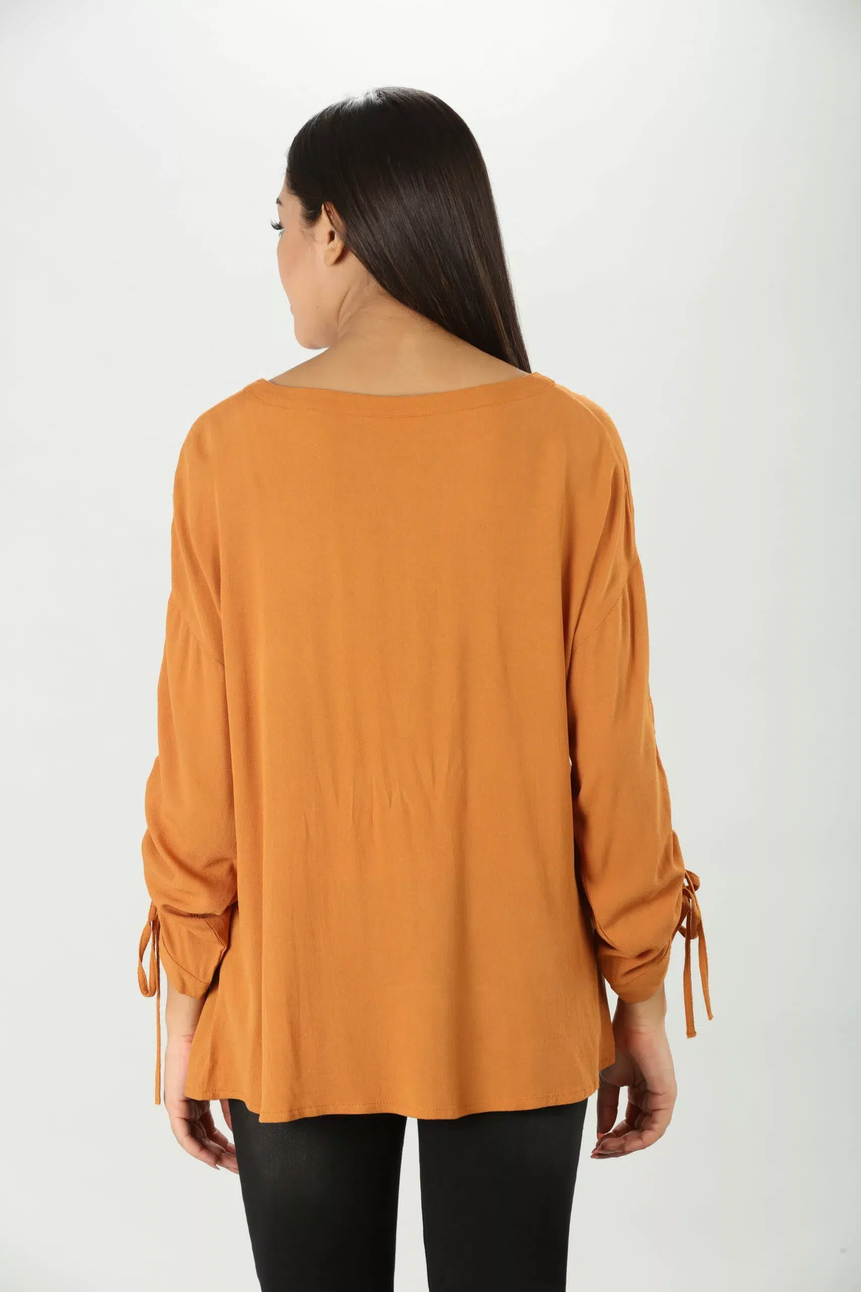 Solid Orange Top Ladies