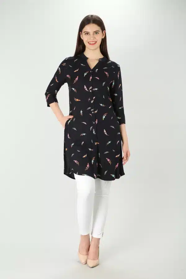 Printed Black Tunics For Women
