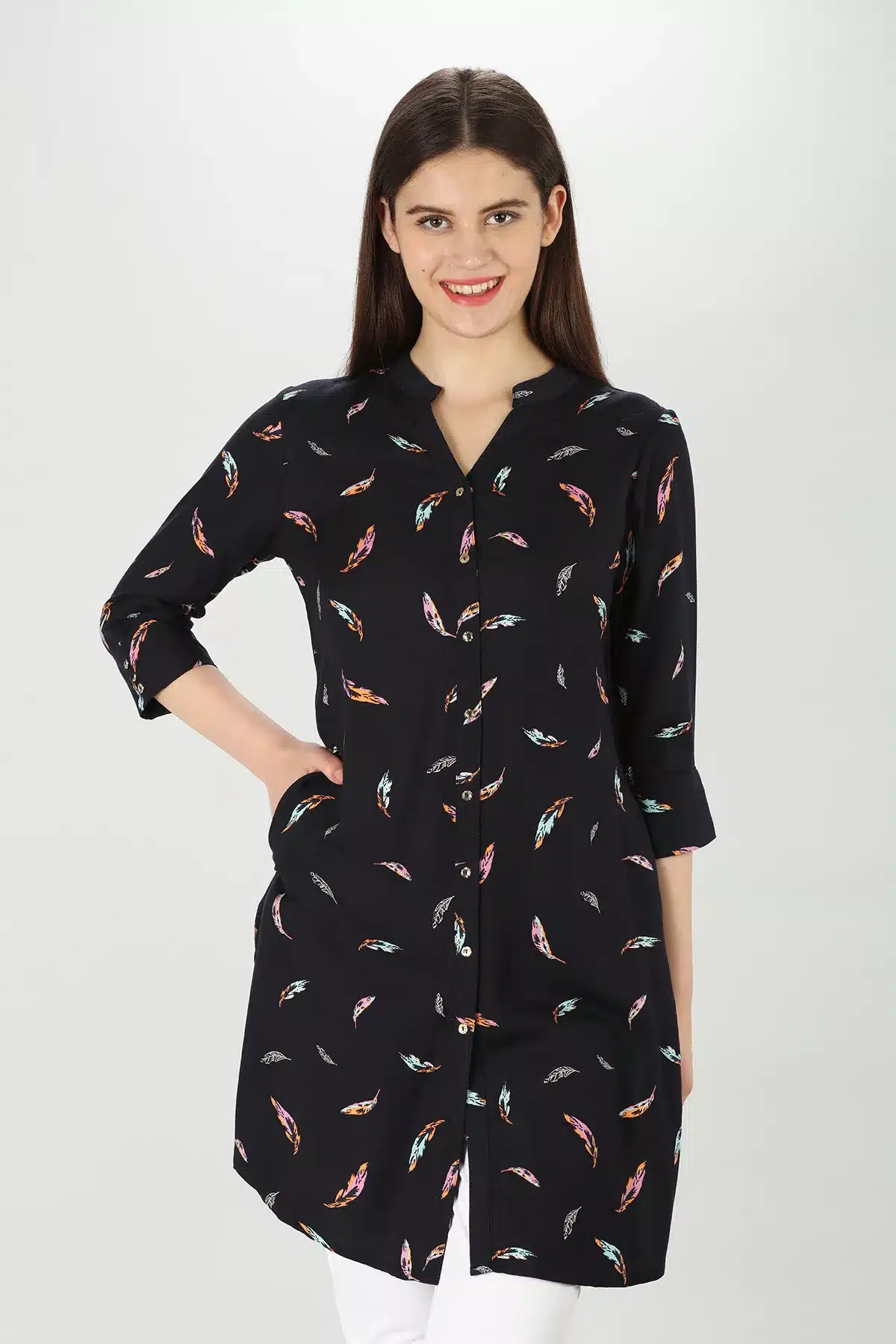 Printed Black Tunics For Women