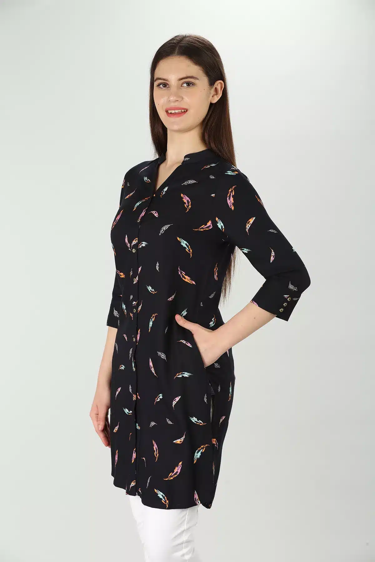 Printed Black Tunics For Women