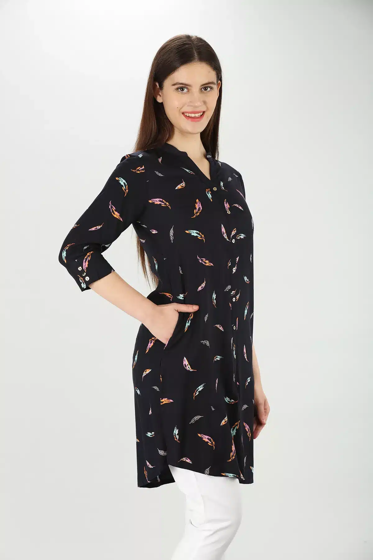 Printed Black Tunics For Women