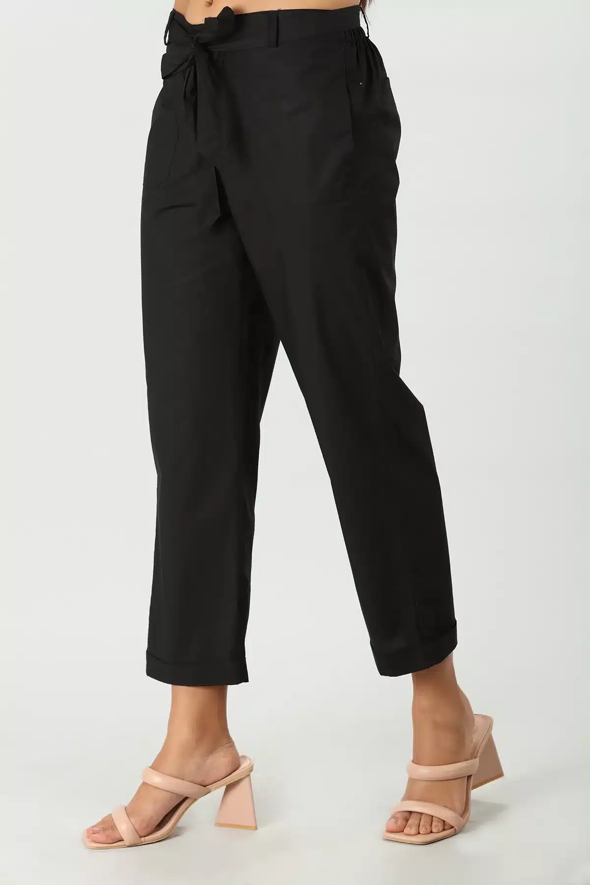Solid Black Pant For Women