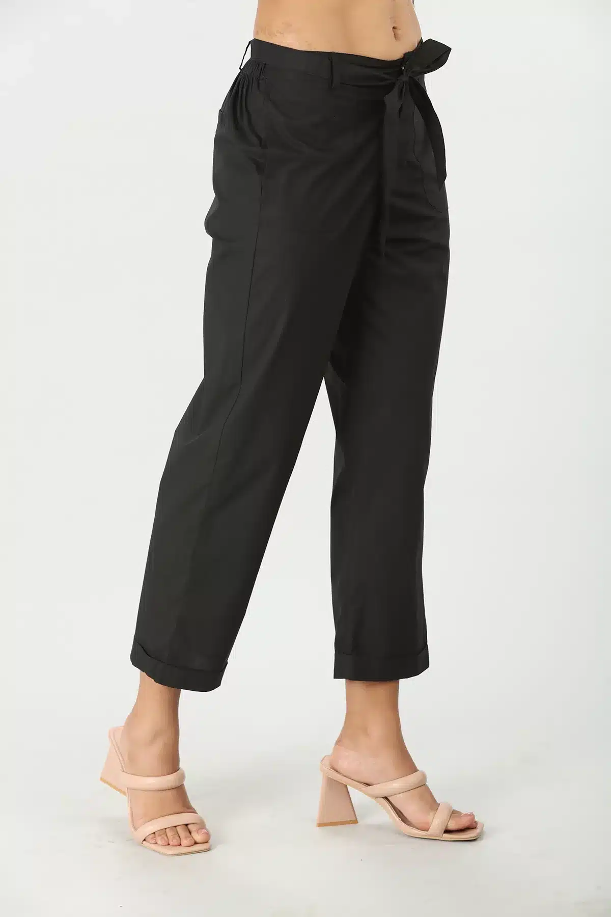 Solid Black Pant For Women