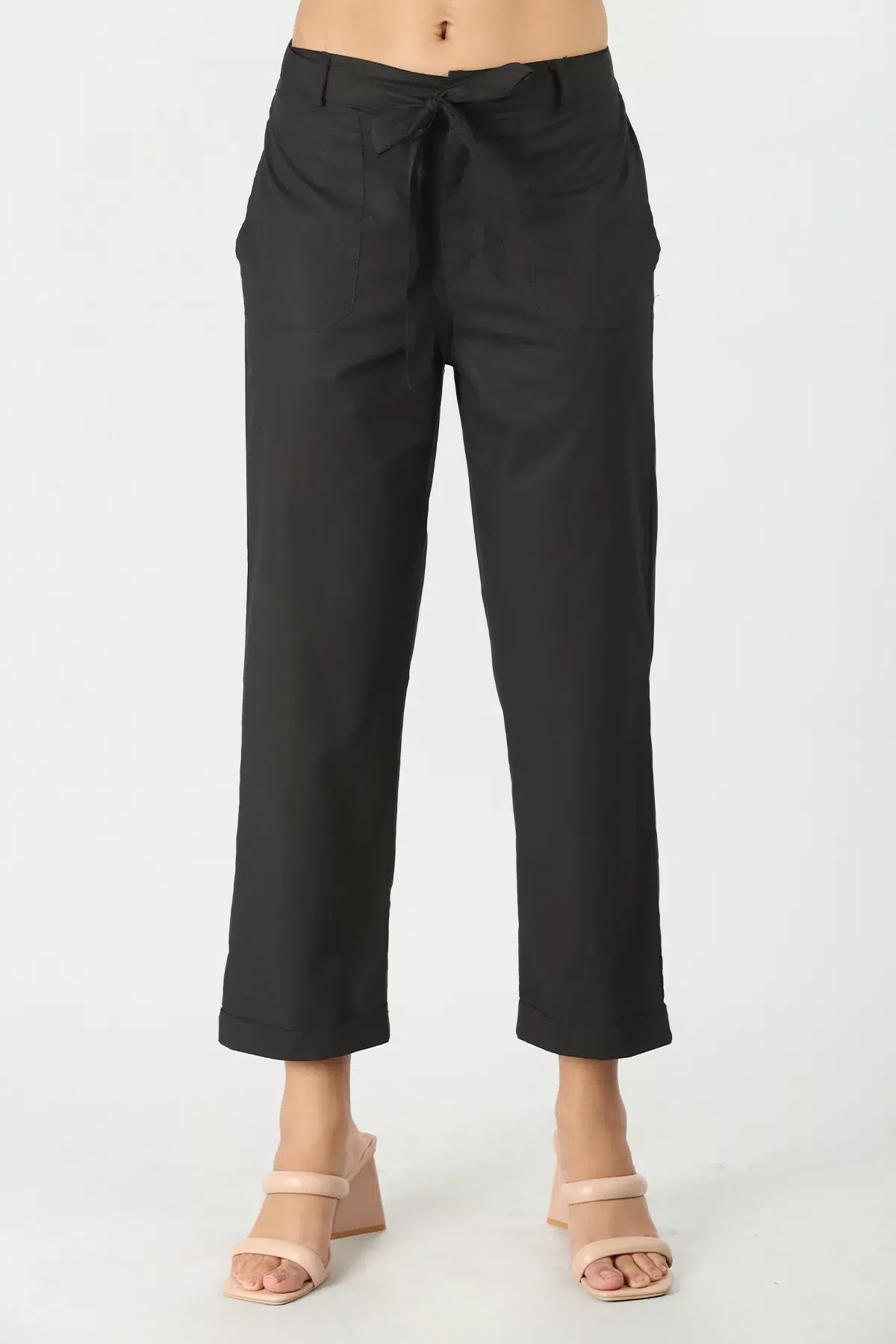 Solid Black Pant For Women