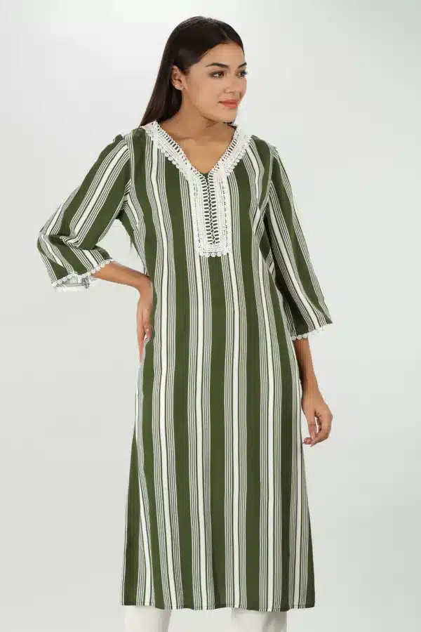 Olive Green Kurti For Women