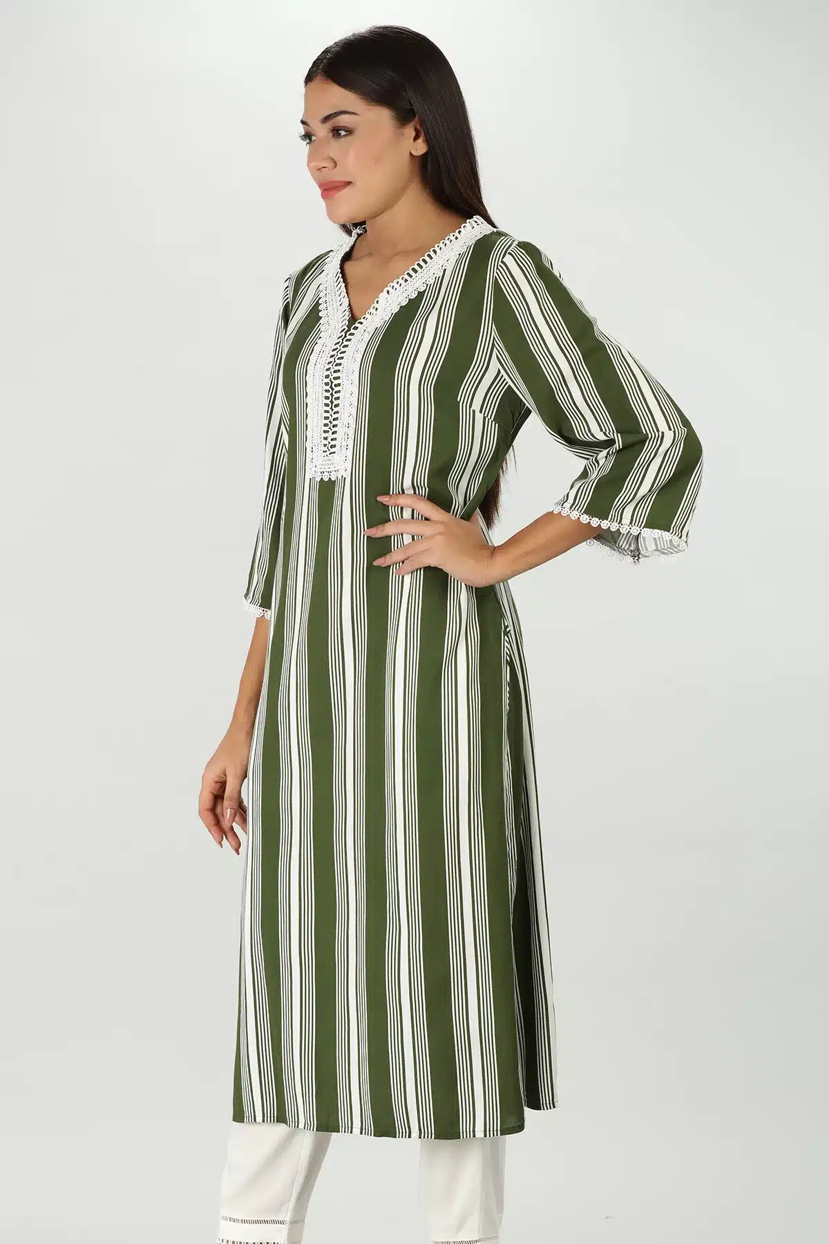 Olive Green Kurti For Women