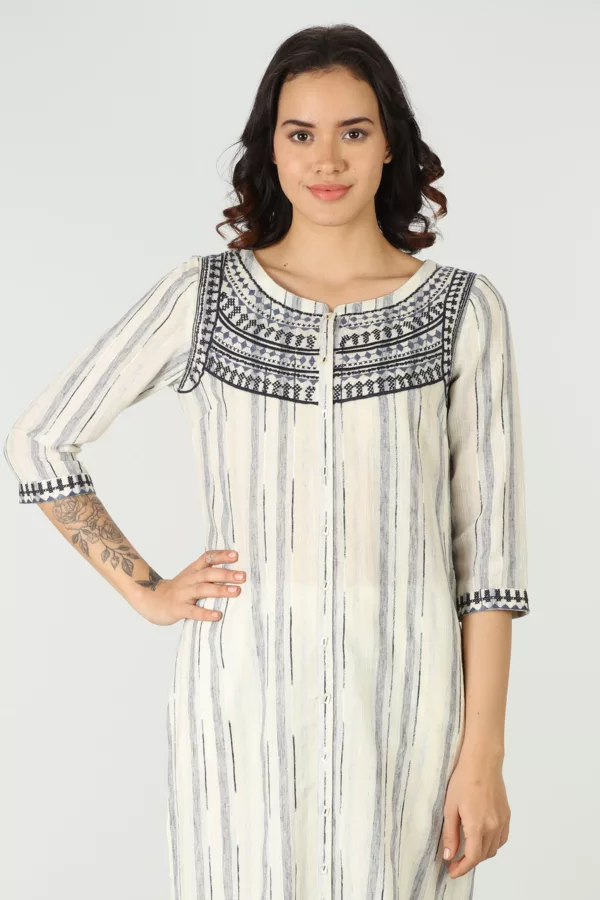 Off White Color Kurti For Women