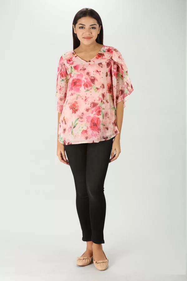 Printed Pink Top Women