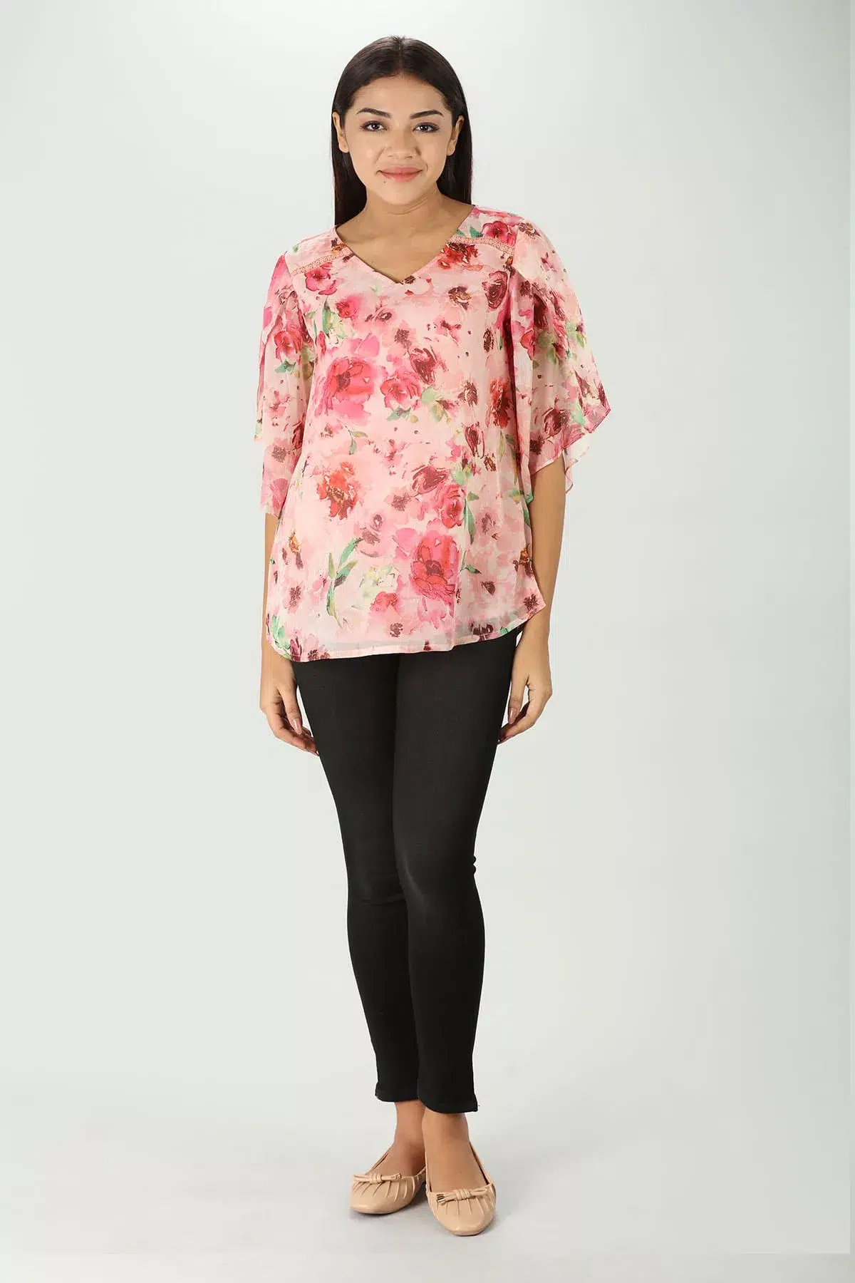 Printed Pink Top Women