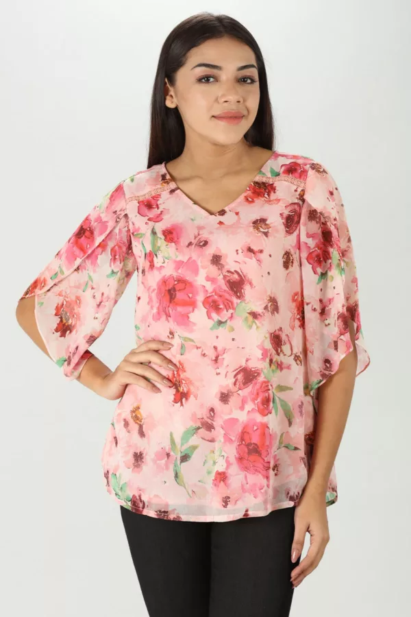 Printed Pink Top Women