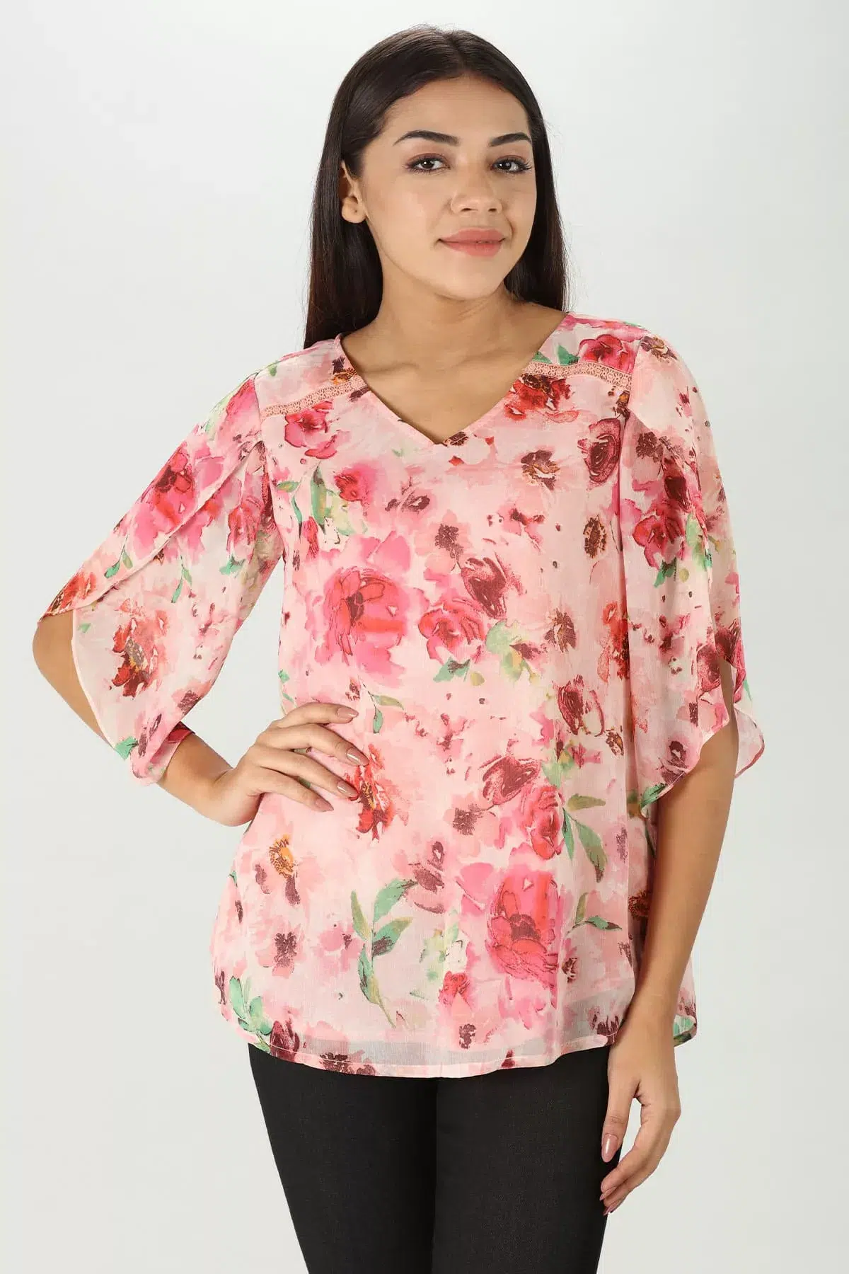 Printed Pink Top Women