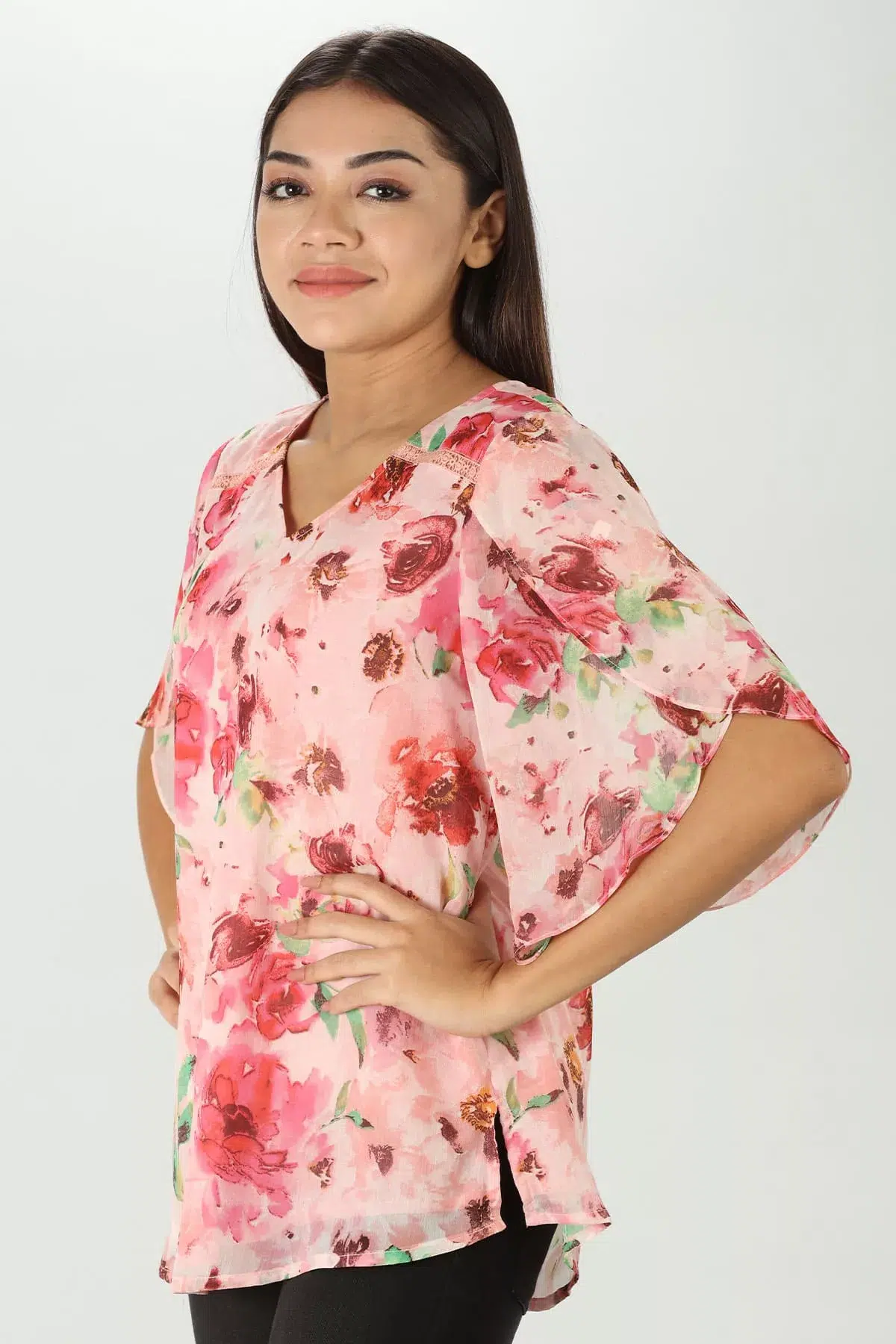 Printed Pink Top Women