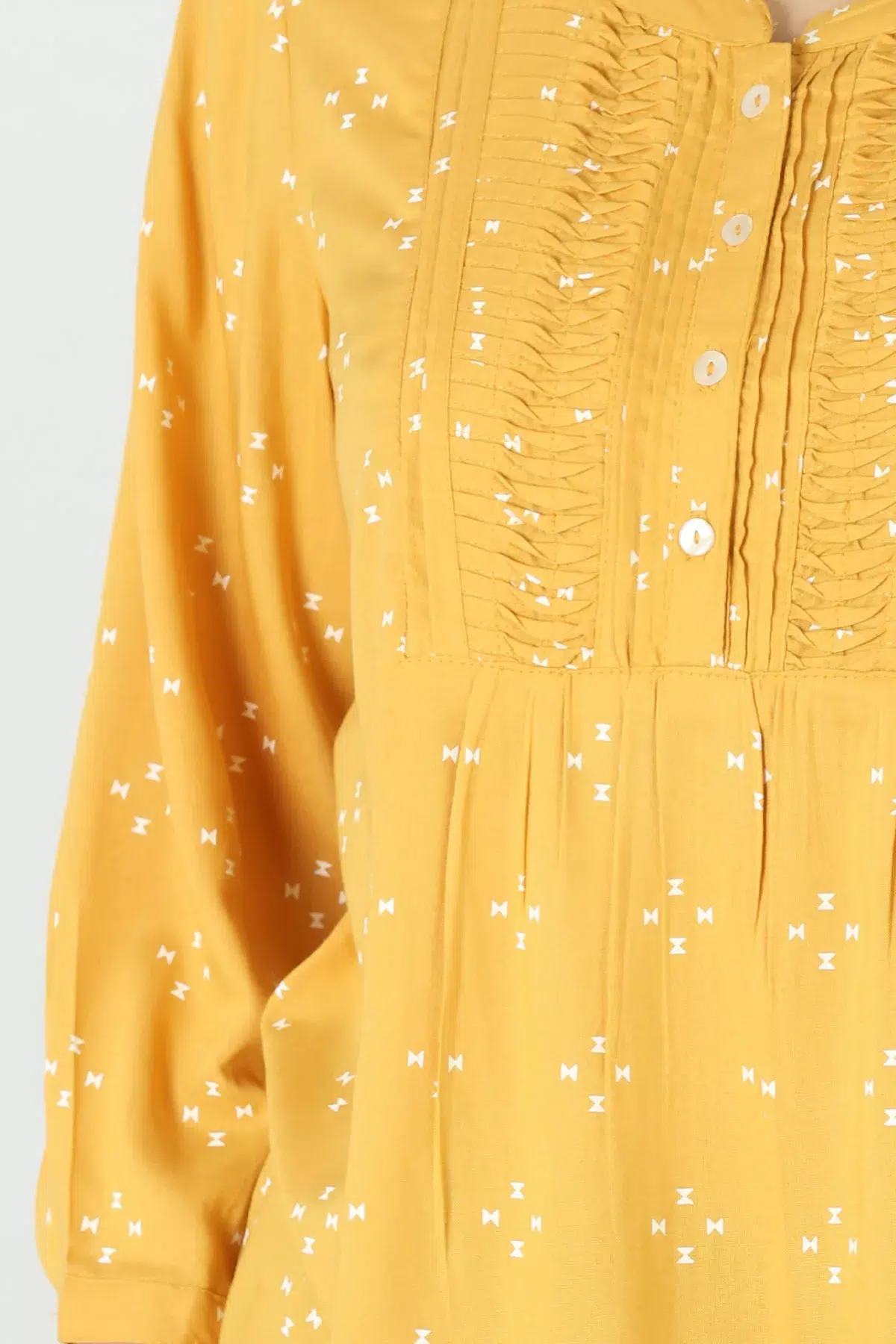 Pintuck Yellow Top Women