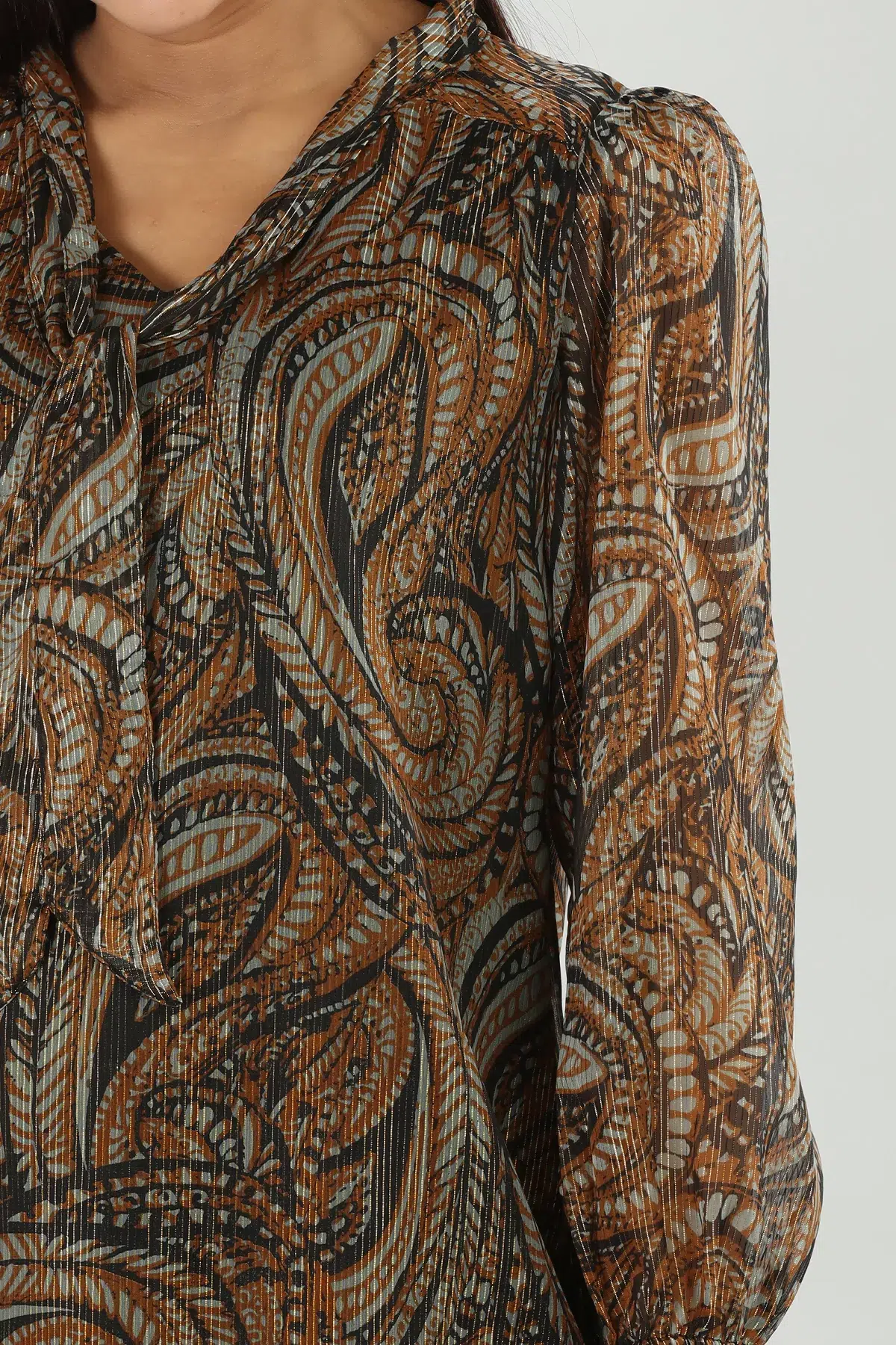 Printed Brown Top Woman