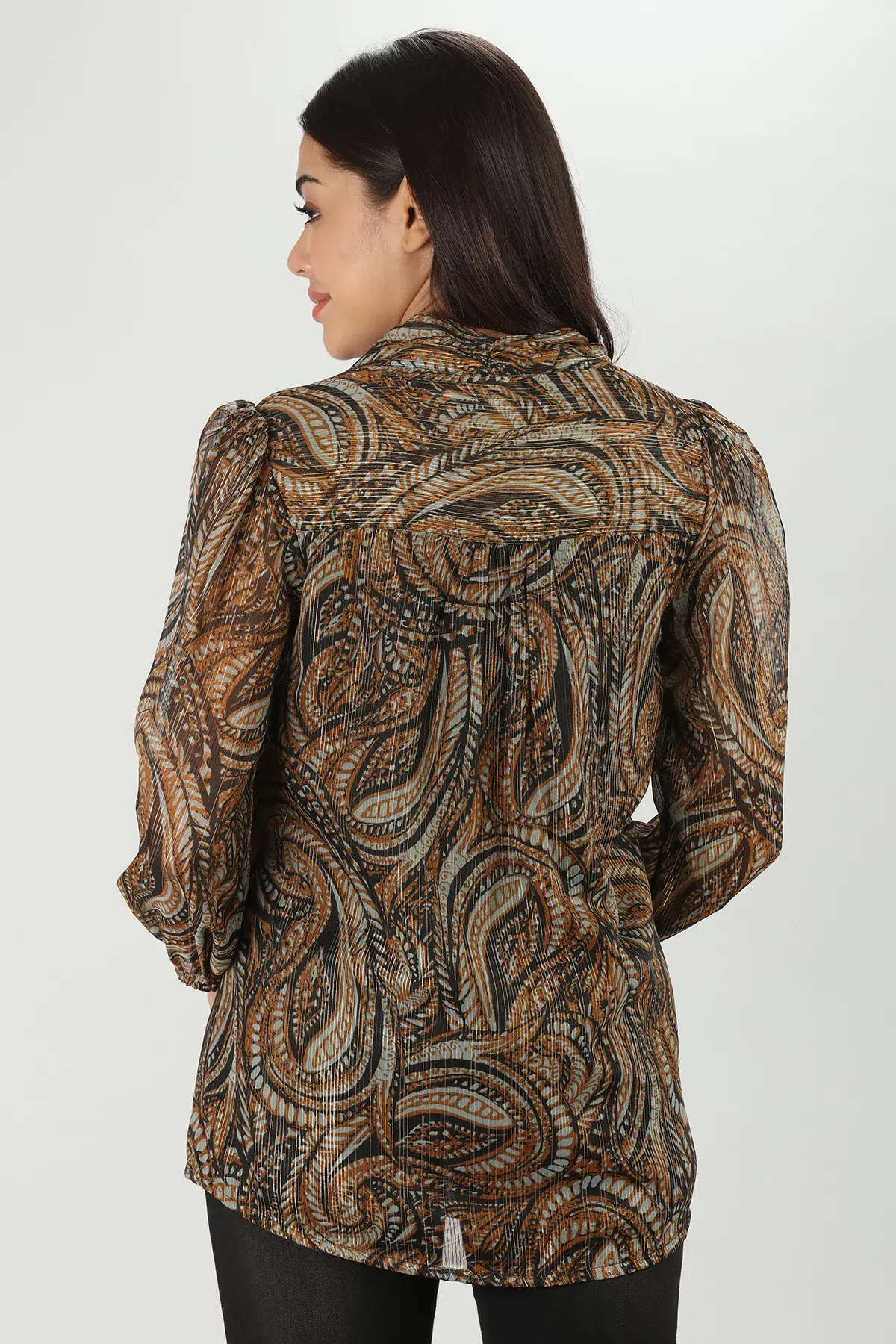Printed Brown Top Woman