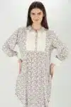 Printed Shirt In Beige For Women