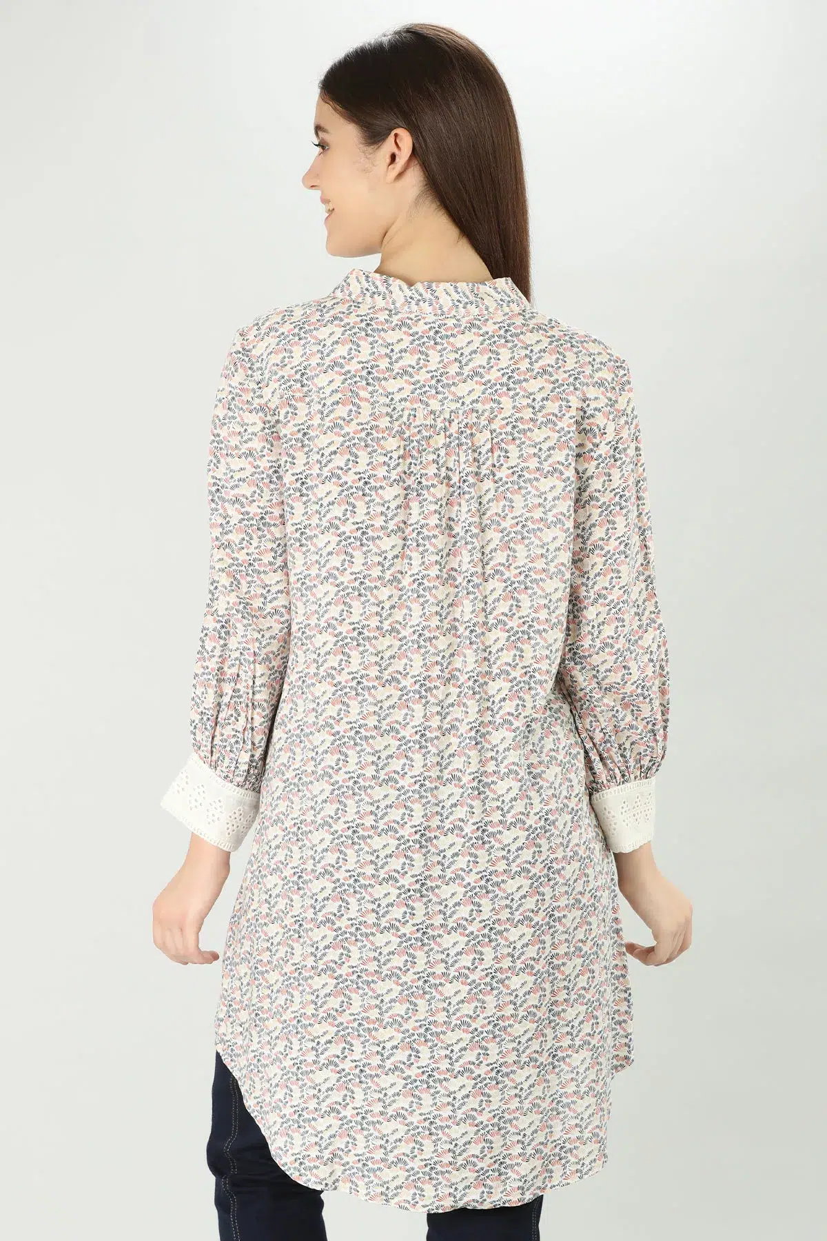 Printed Shirt In Beige For Women