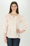 Floral Printed White Top Ladies