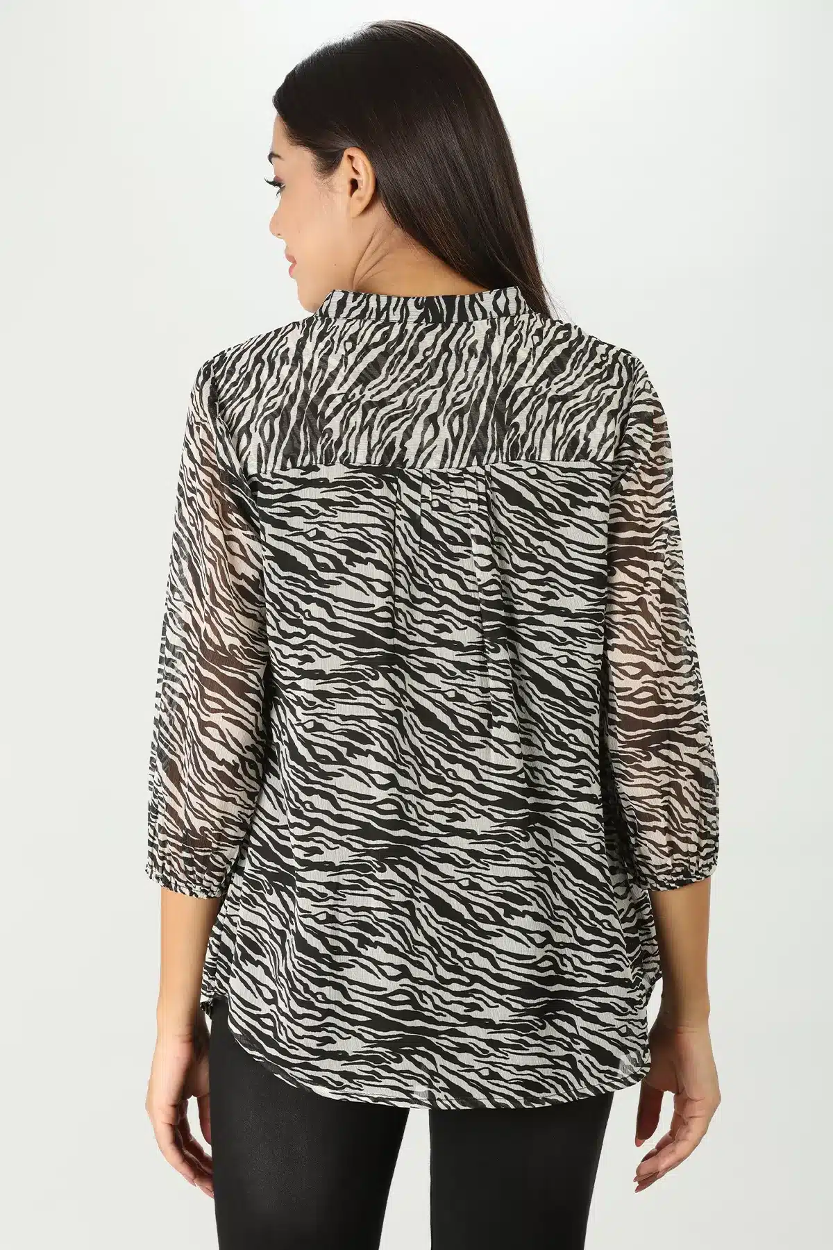 Monochrome Chiffon Top - Image 6