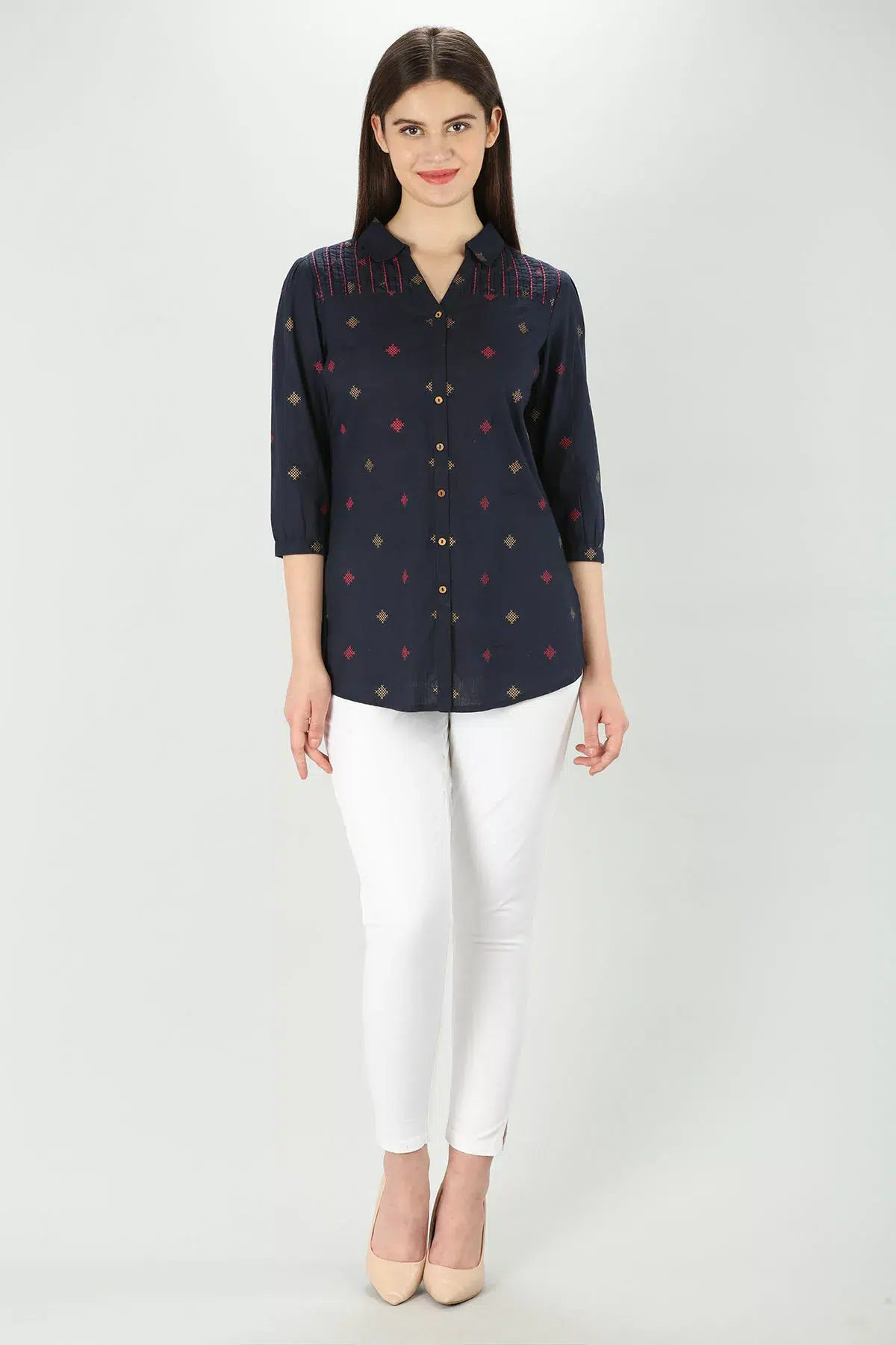 Printed Navy Shirt For Women