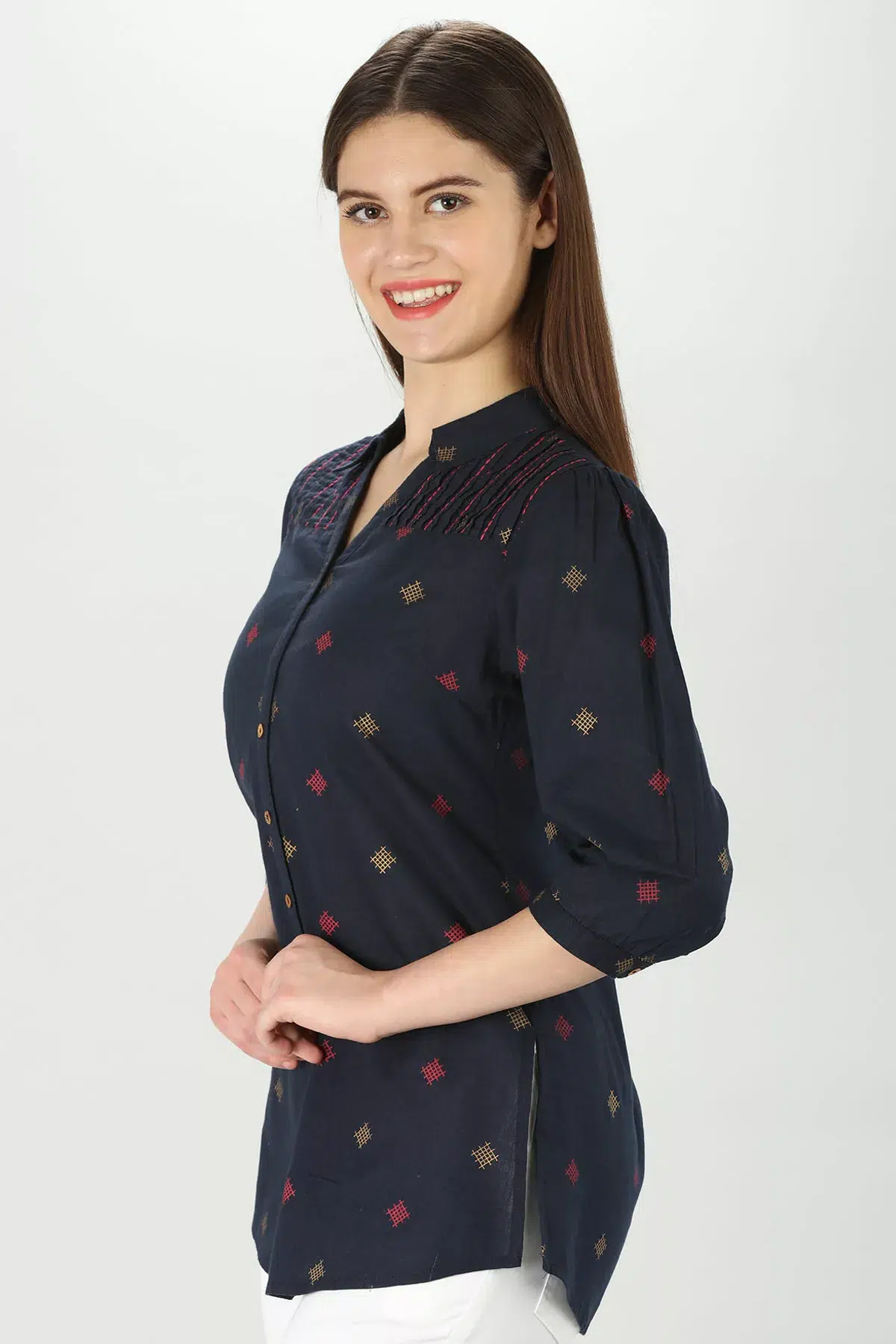 Printed Navy Shirt For Women