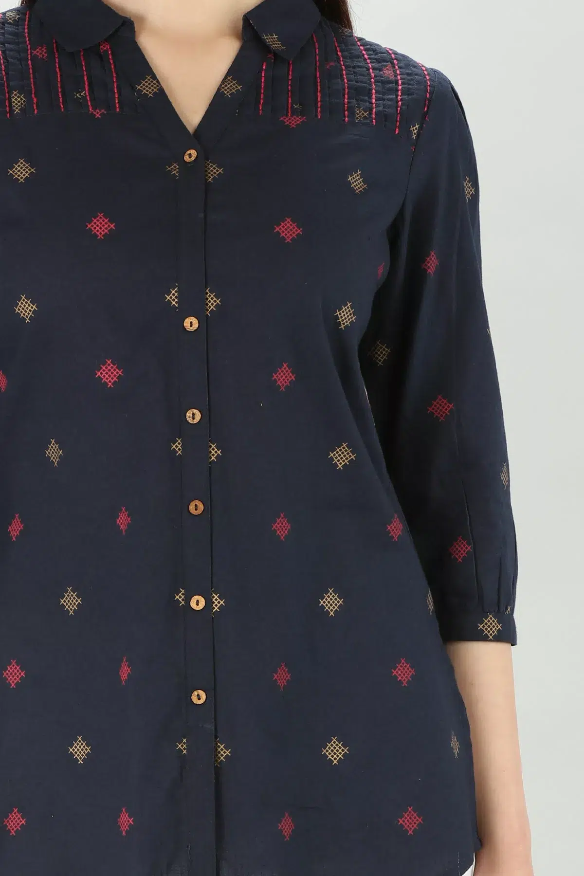 Printed Navy Shirt For Women
