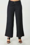 Navy Solid Trouser For Women