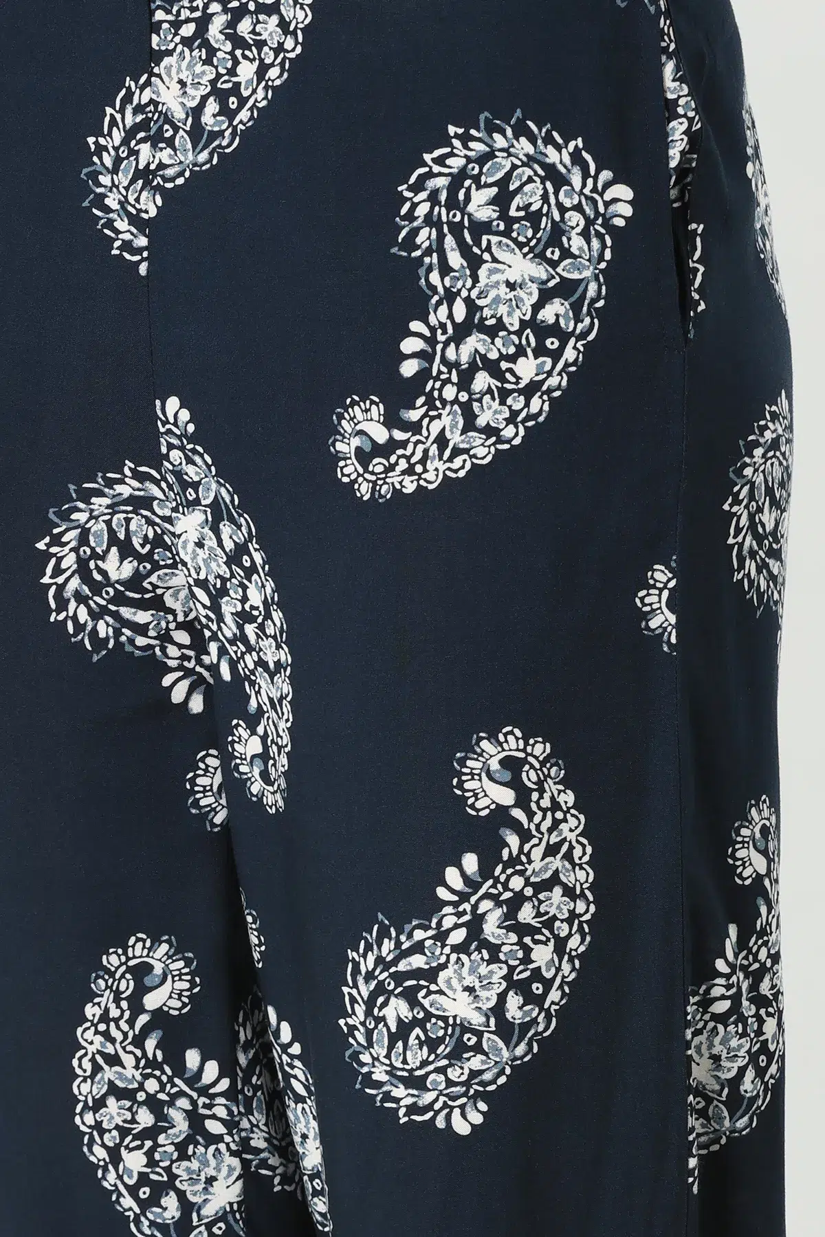 Printed Dark Blue Co Ord Trouser For Women