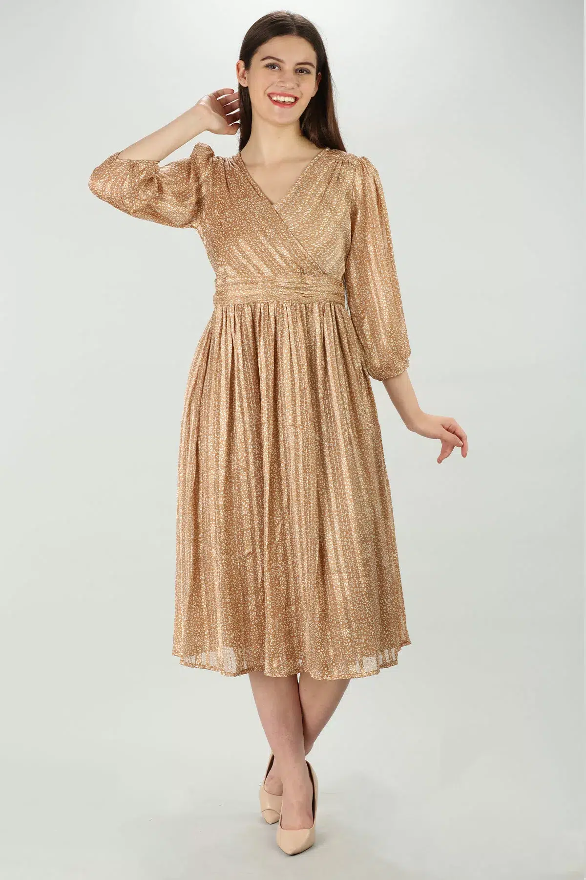 Beige starlight Dress - Image 2