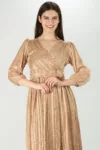 Printed Beige Dress For Women