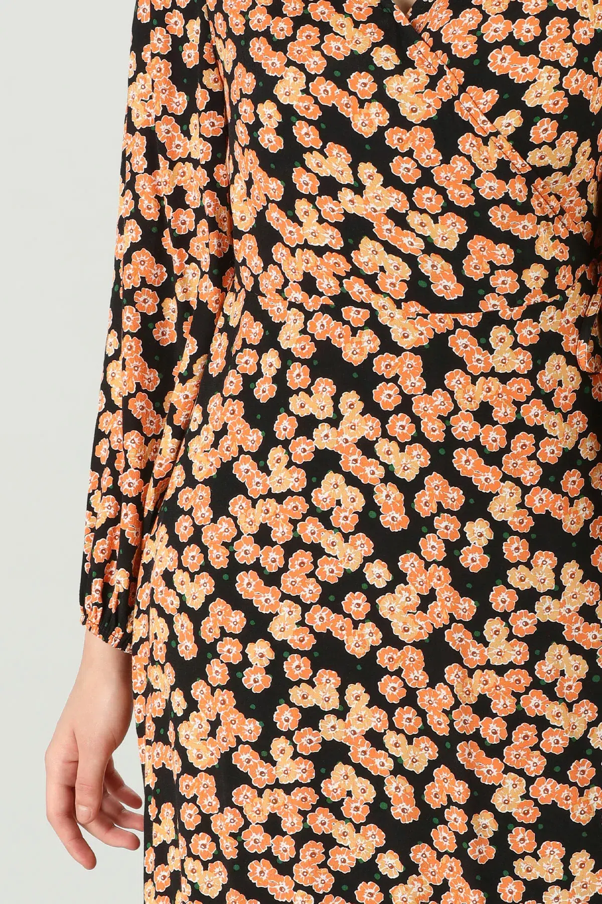 Printed Orange Dress Women