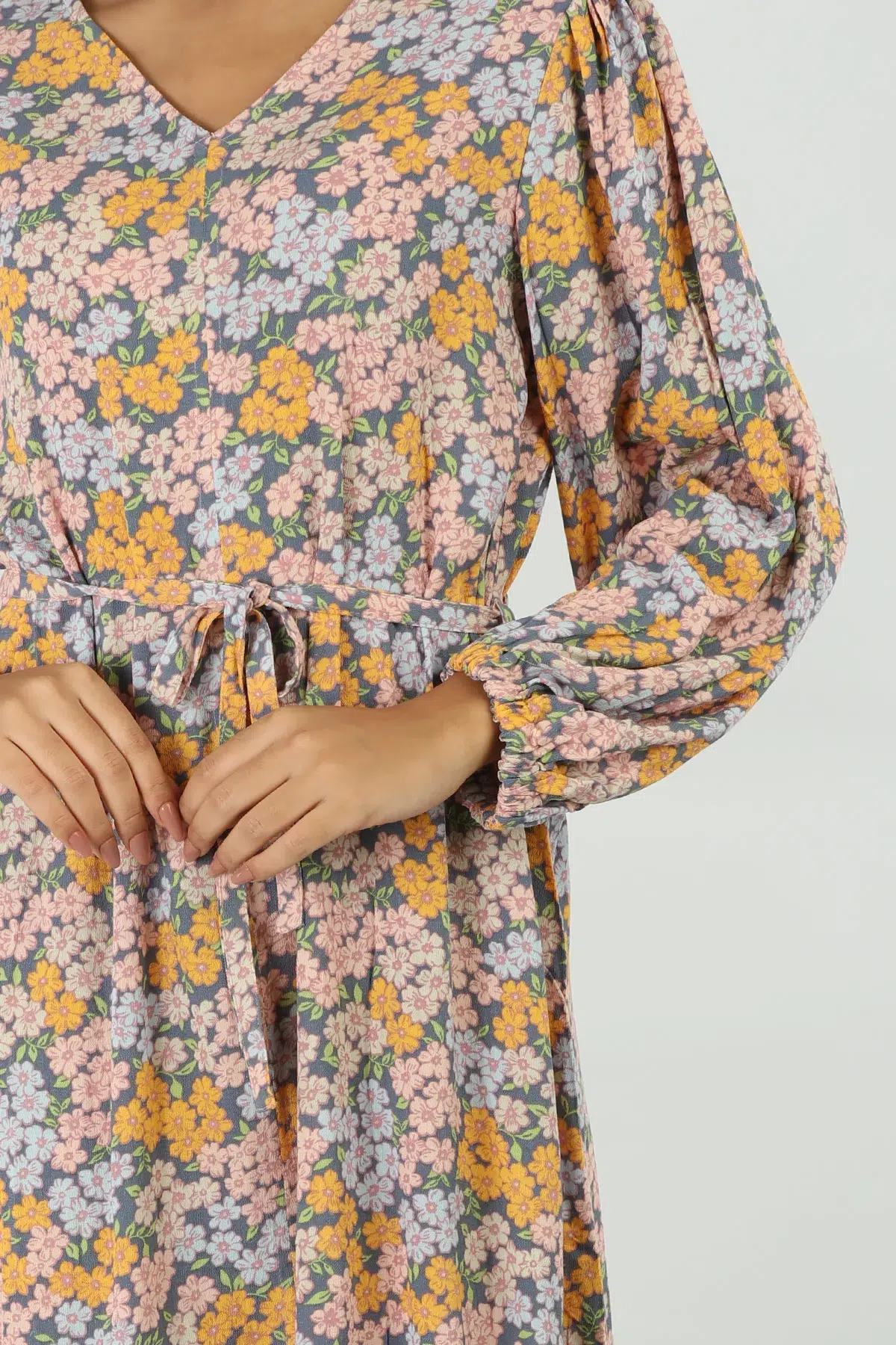 Printed Peachy Pink Dress For Woman