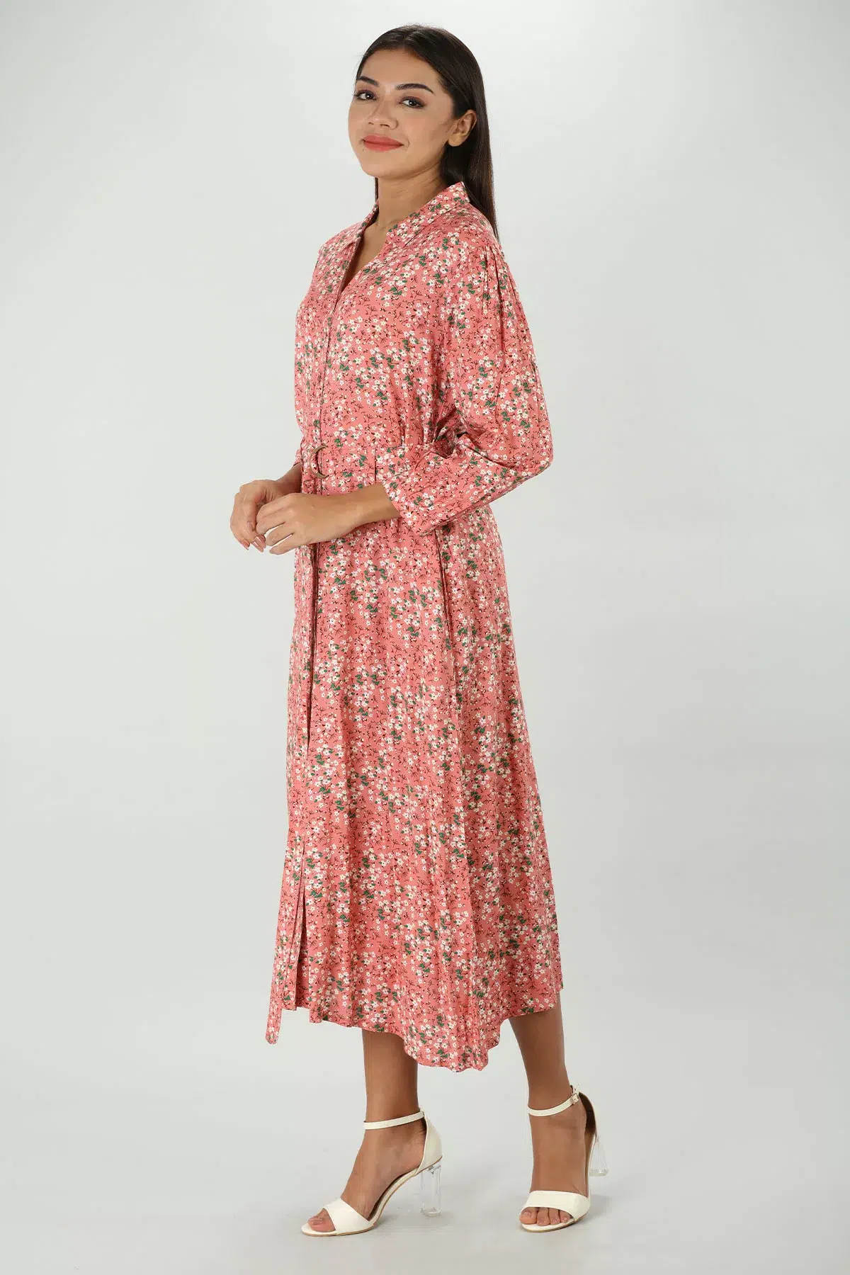 Printed Pink Dress Maxi For Women