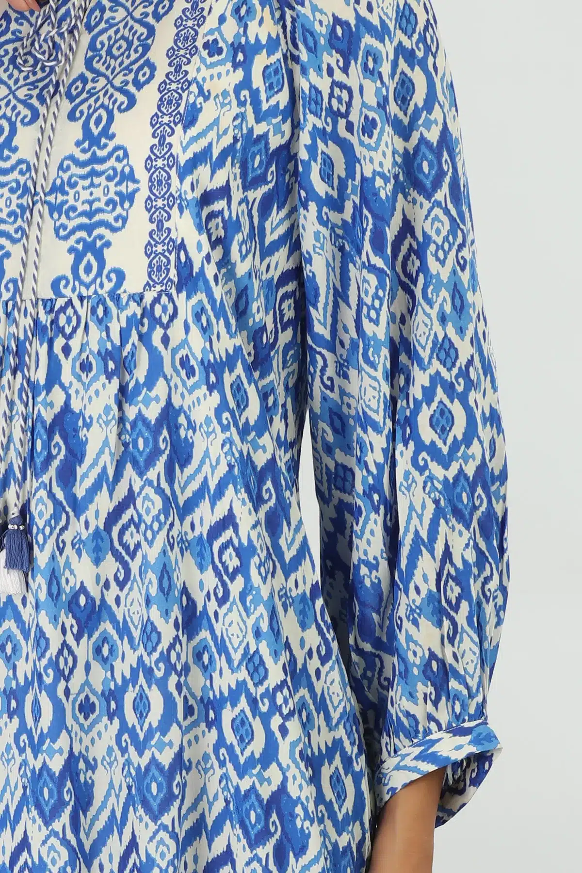 Printed Blue Dress Women