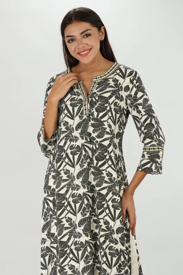 Grey Printed Kurtis For Women