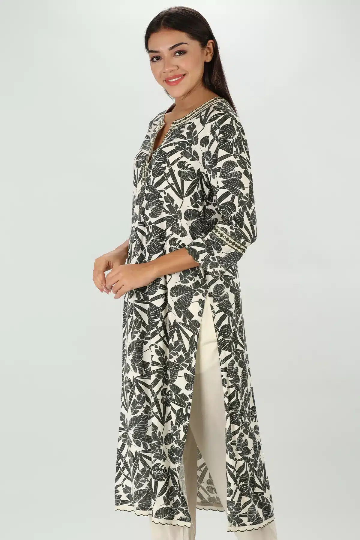 Grey Printed Kurtis For Women