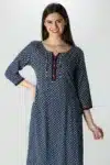 Printed Blue Kurta For Women