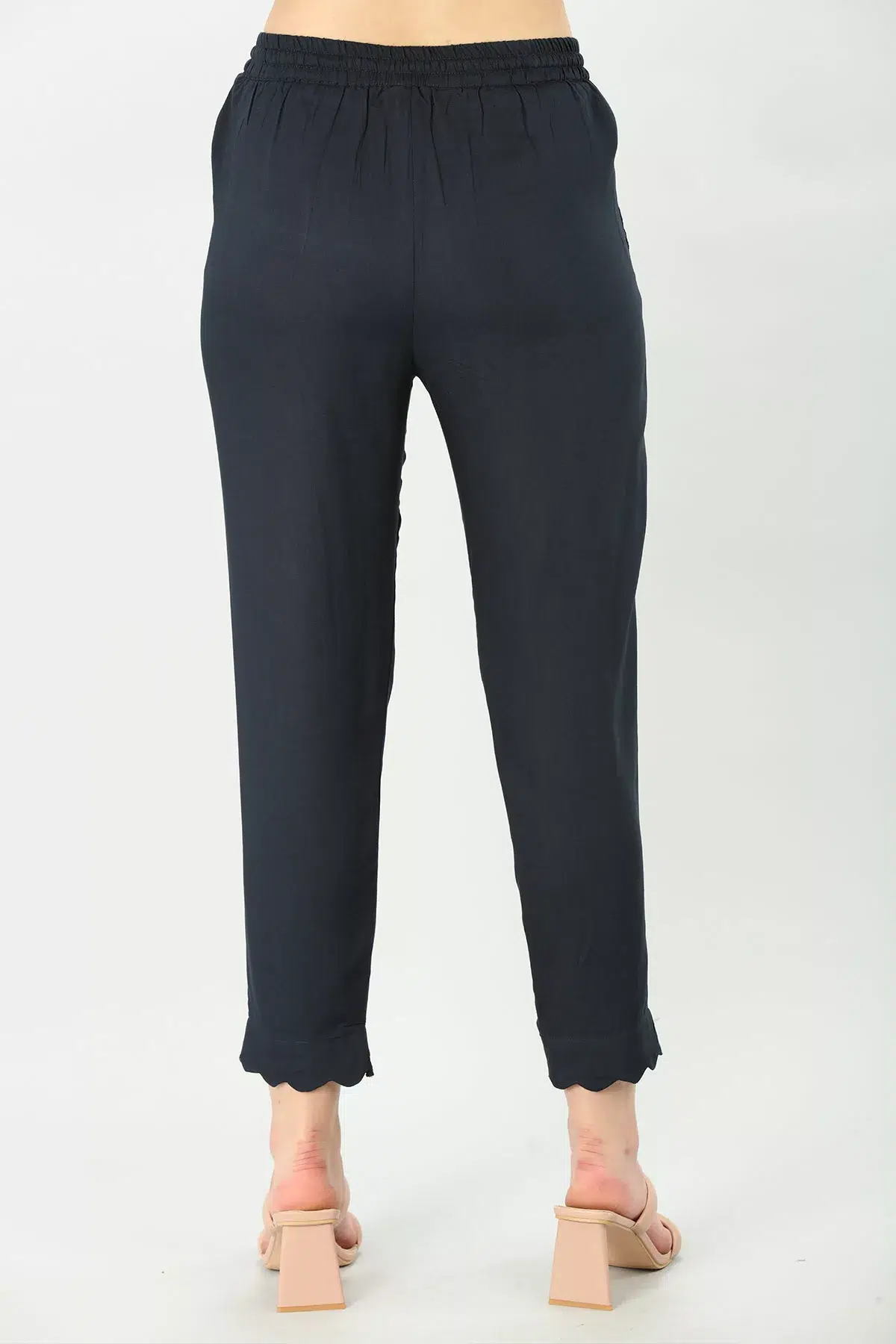 Charcoal Blue Palazzo Pants For Women