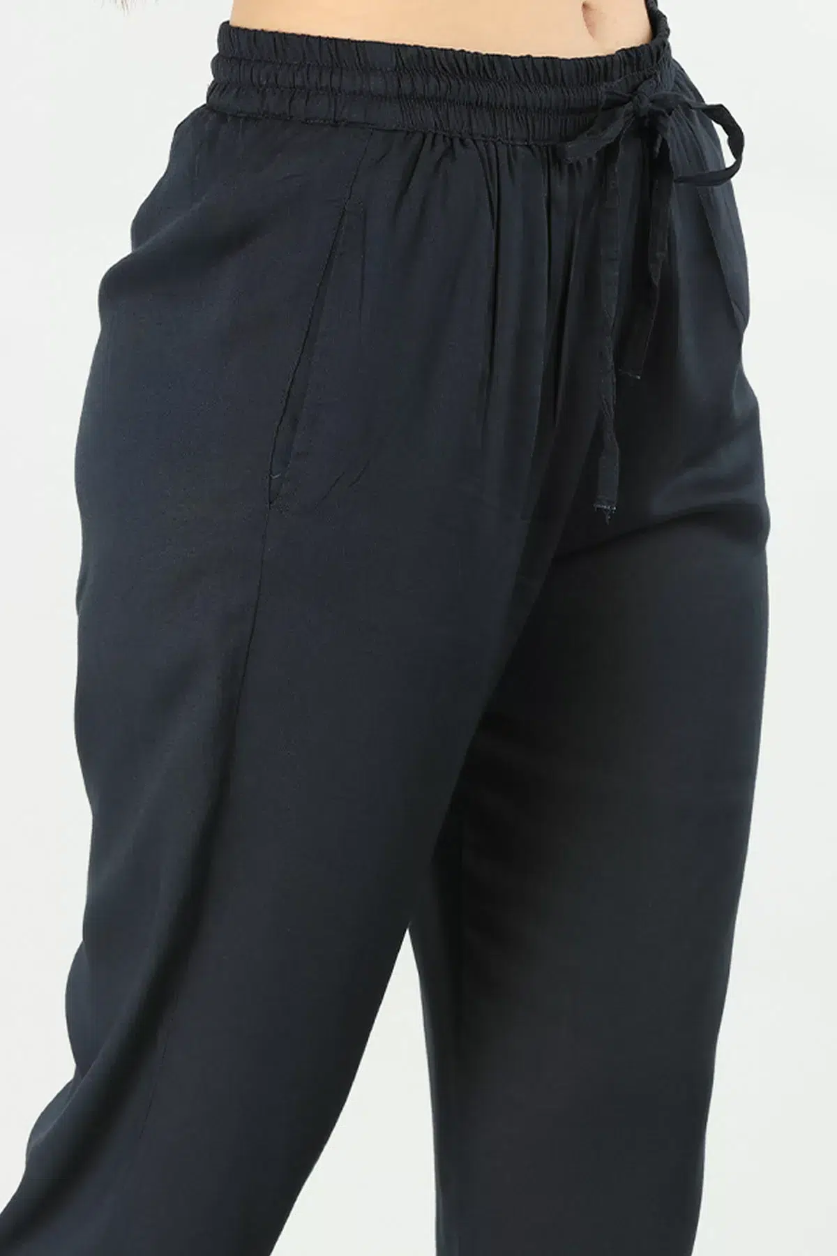 Charcoal Blue Slim Fit Palazzo - Image 5