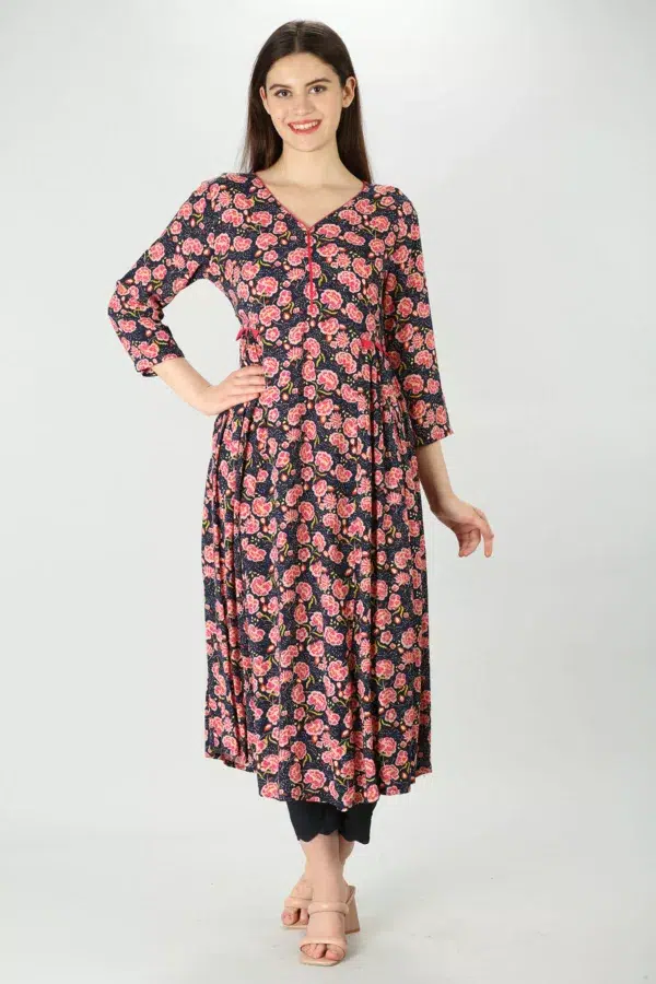 Printed Multi Colour Kurti For Women
