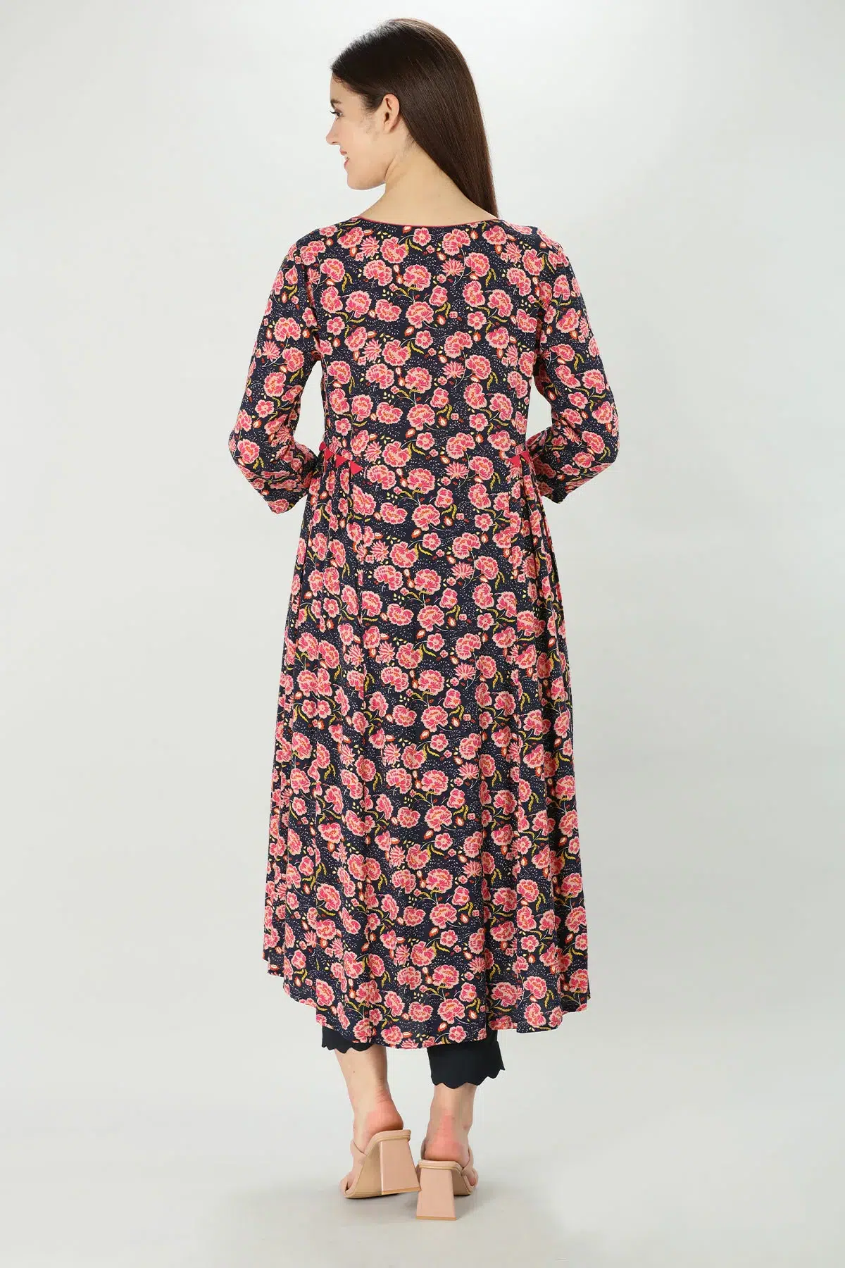 Printed Pink Kurti For Women