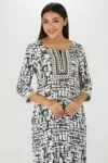 Black And White Kurti For Women