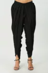 Solid Black Dhoti For Women