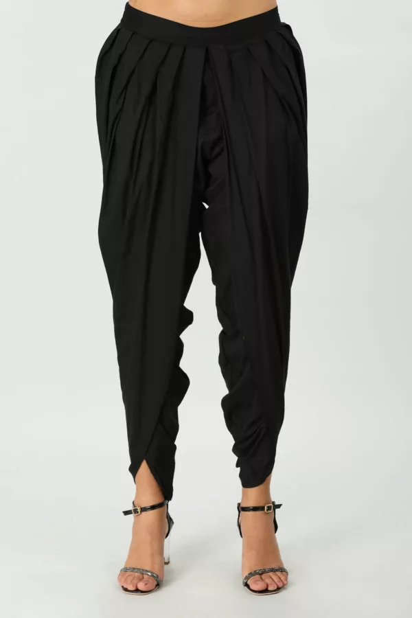Solid Black Dhoti For Women