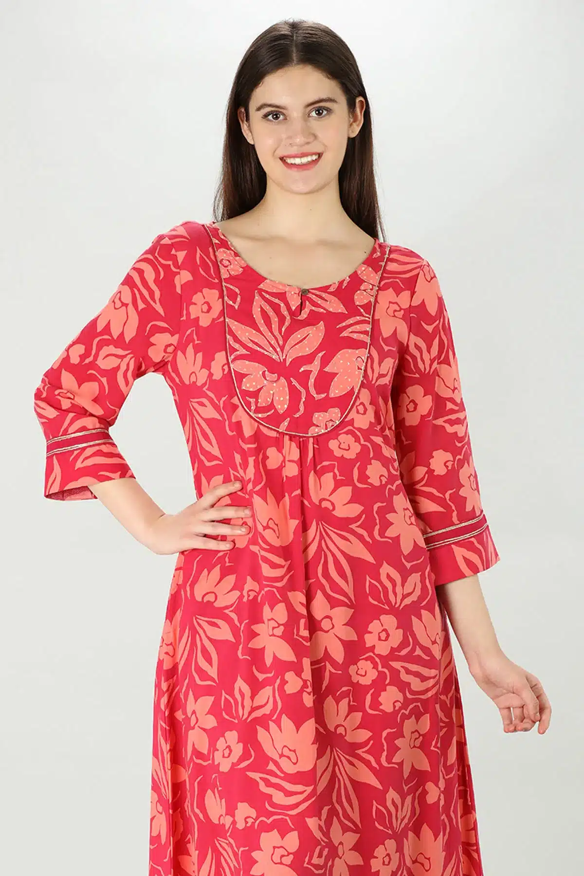 Kurti In Pink Colour For Women