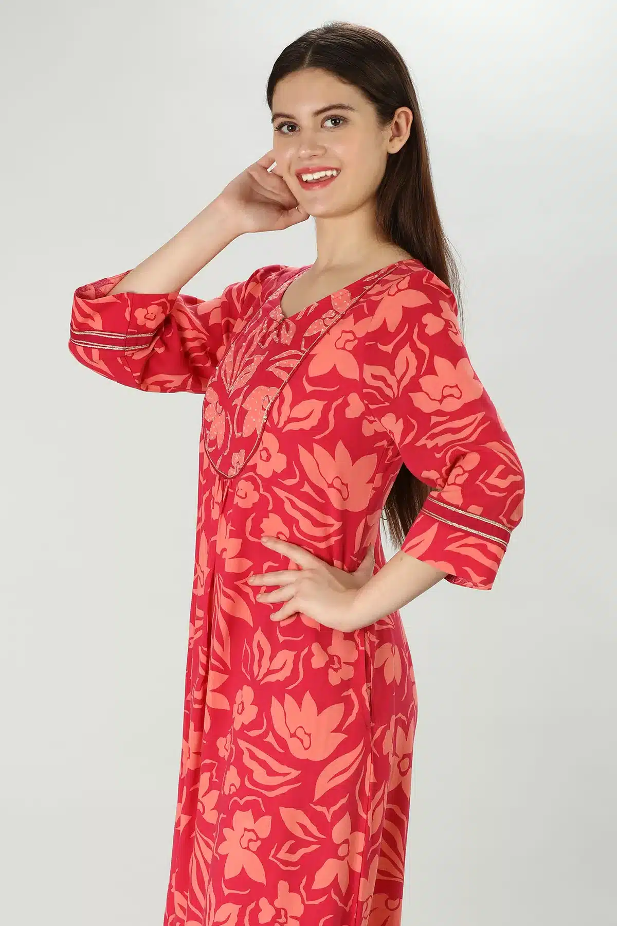 Kurti In Pink Colour For Women