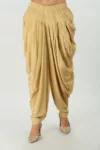 Solid Beige Dhoti For Women